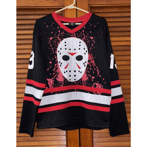 Friday the 13th Jason Voorhees Halloween Hockey Jersey Adult Size Small